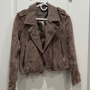 Blank NYC Taupe Suede Women's Jacket